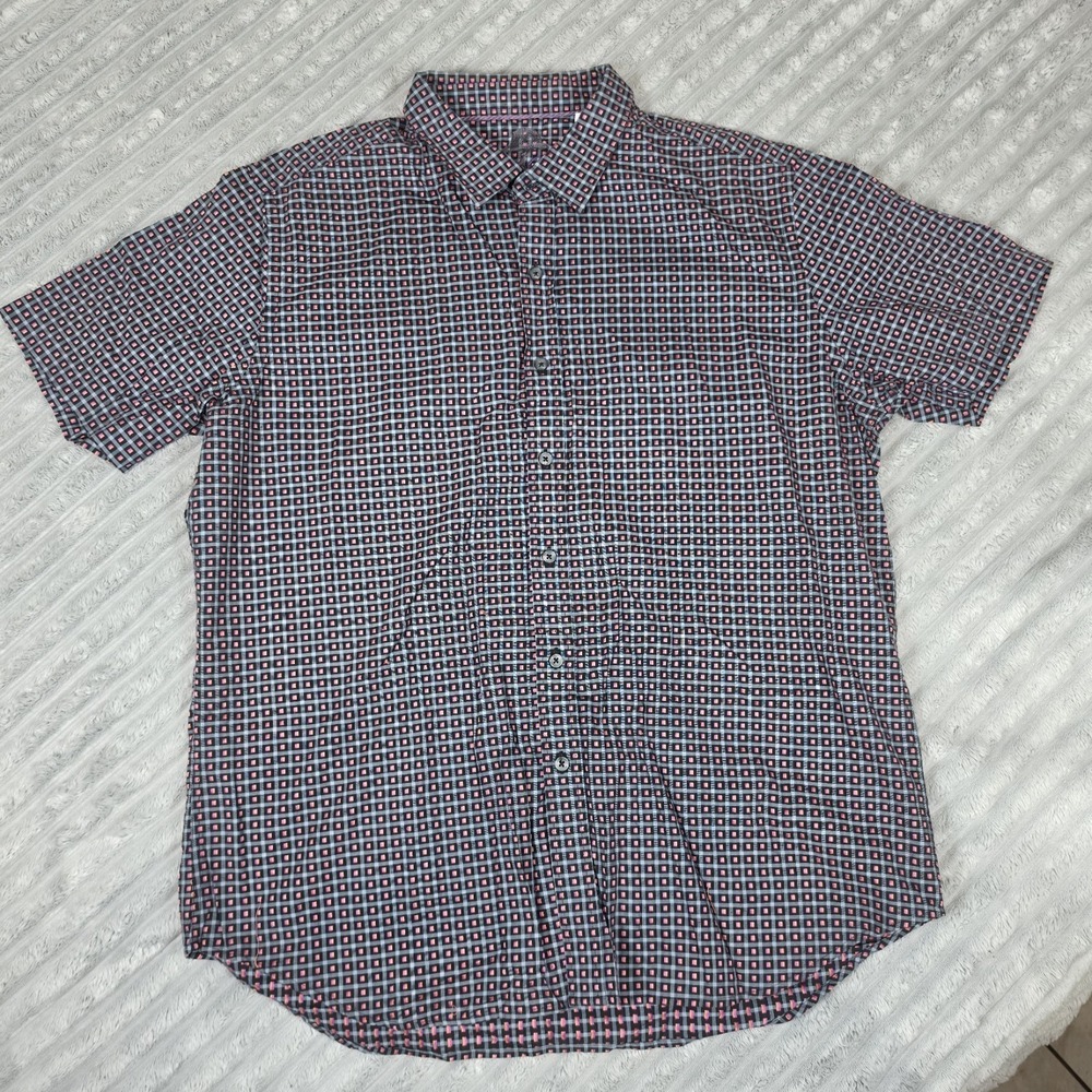 Robert Graham Men's XL Short Sleeve Button Knowledge Wisdom Truth Spring Summer